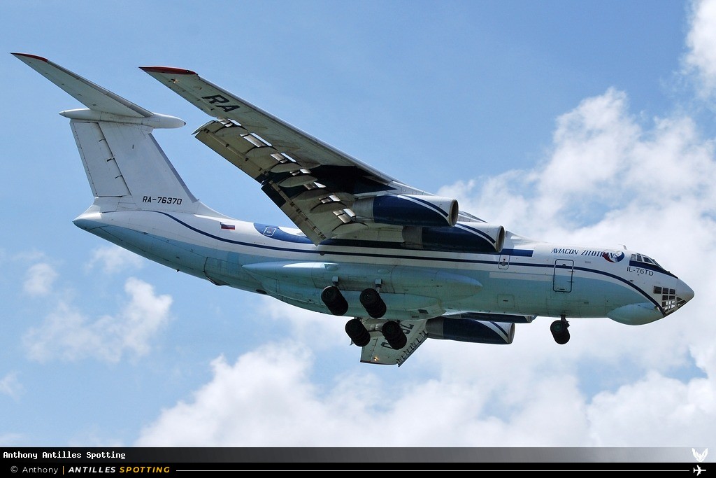 RA-76370 · Ilyushin Il-76, Aviacon Zitotrans, Martinique – Aimé Césaire
