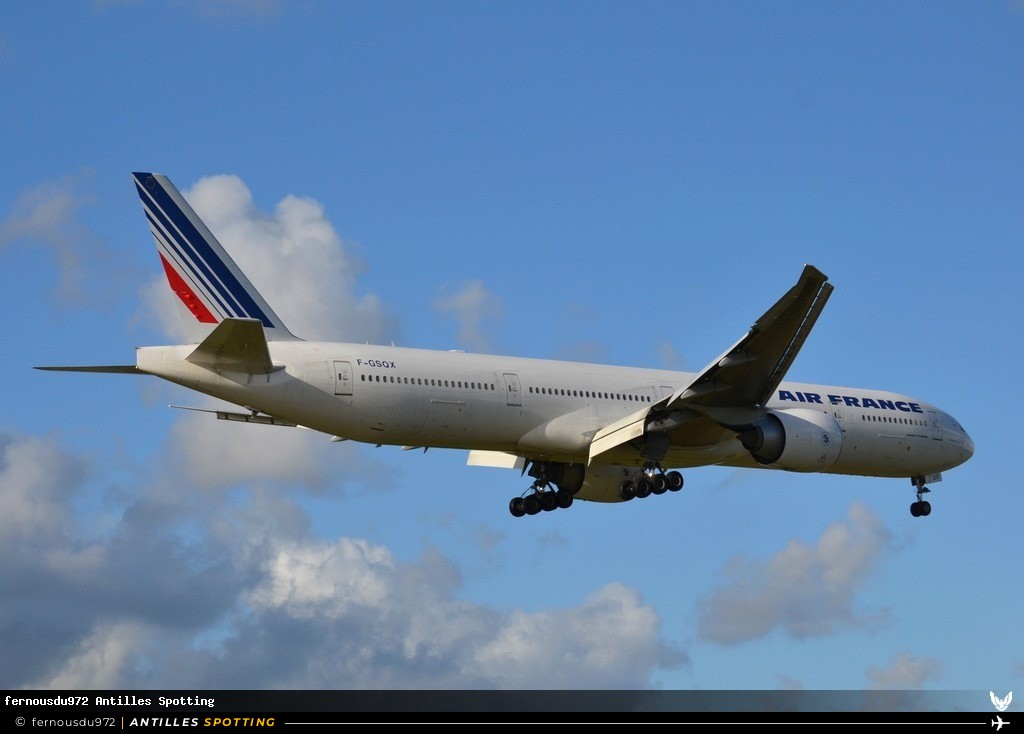 F-GSQX · Boeing 777-300ER, Air France, Martinique – Aimé Césaire