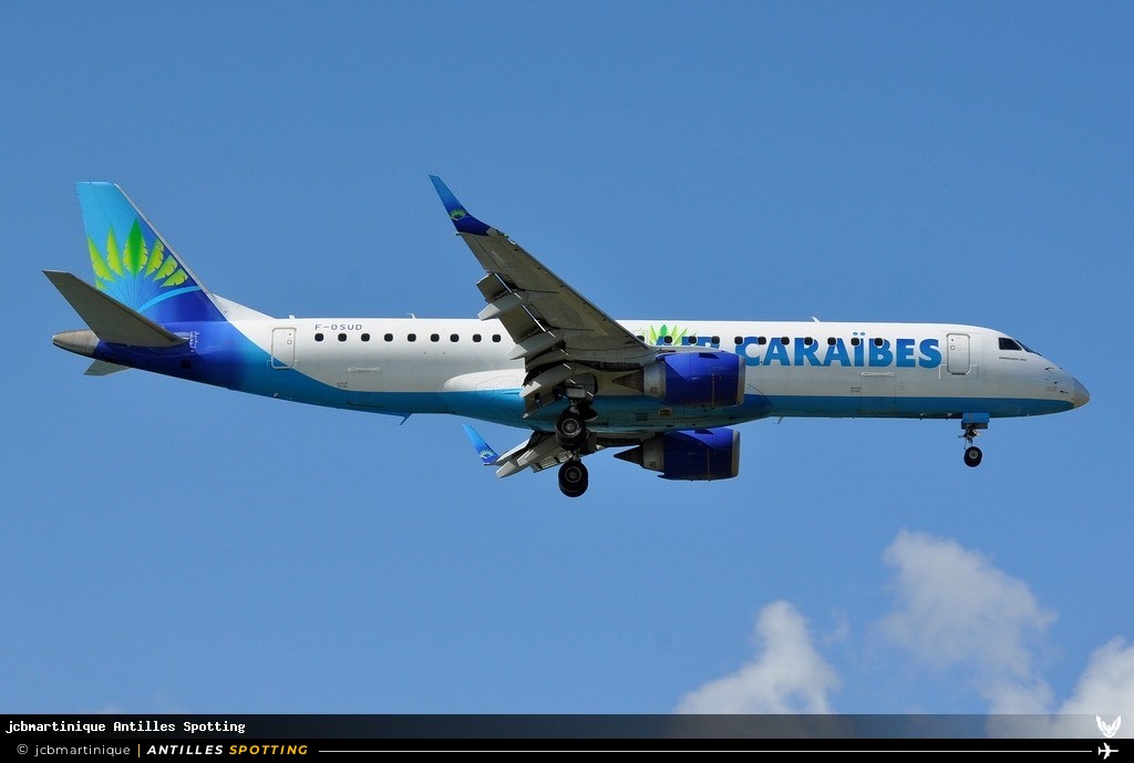 F-OSUD · Embraer E190, Air Caraïbes, Martinique – Aimé Césaire
