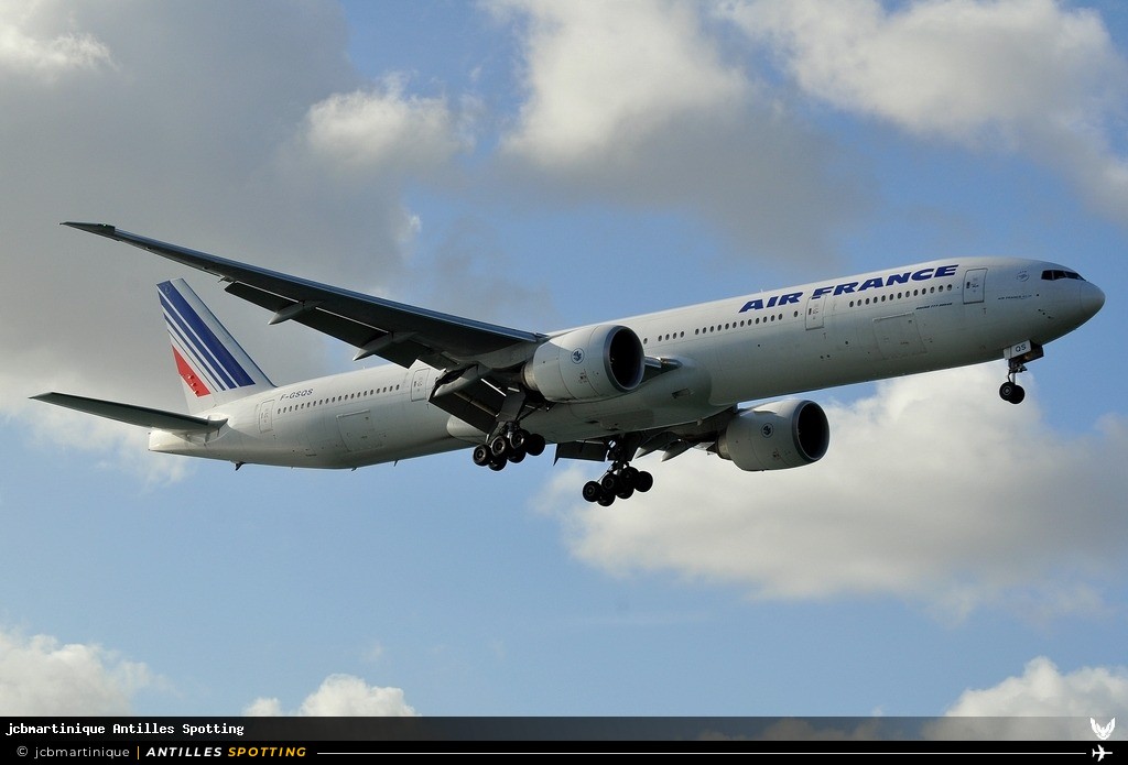 F-GSQS · Boeing 777-300ER, Air France, Martinique – Aimé Césaire