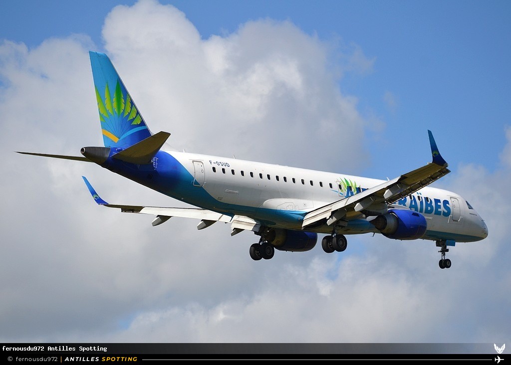 F-OSUD · Embraer E190, Air Caraïbes, Martinique – Aimé Césaire