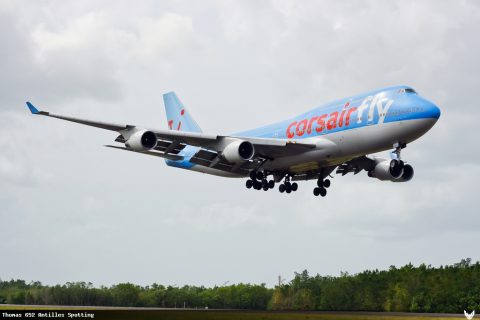 F-GTUI · Boeing 747-400, Pointe-à-Pitre – Maryse Condé