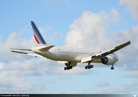 F-GSQX · Boeing 777-300ER, Martinique – Aimé Césaire