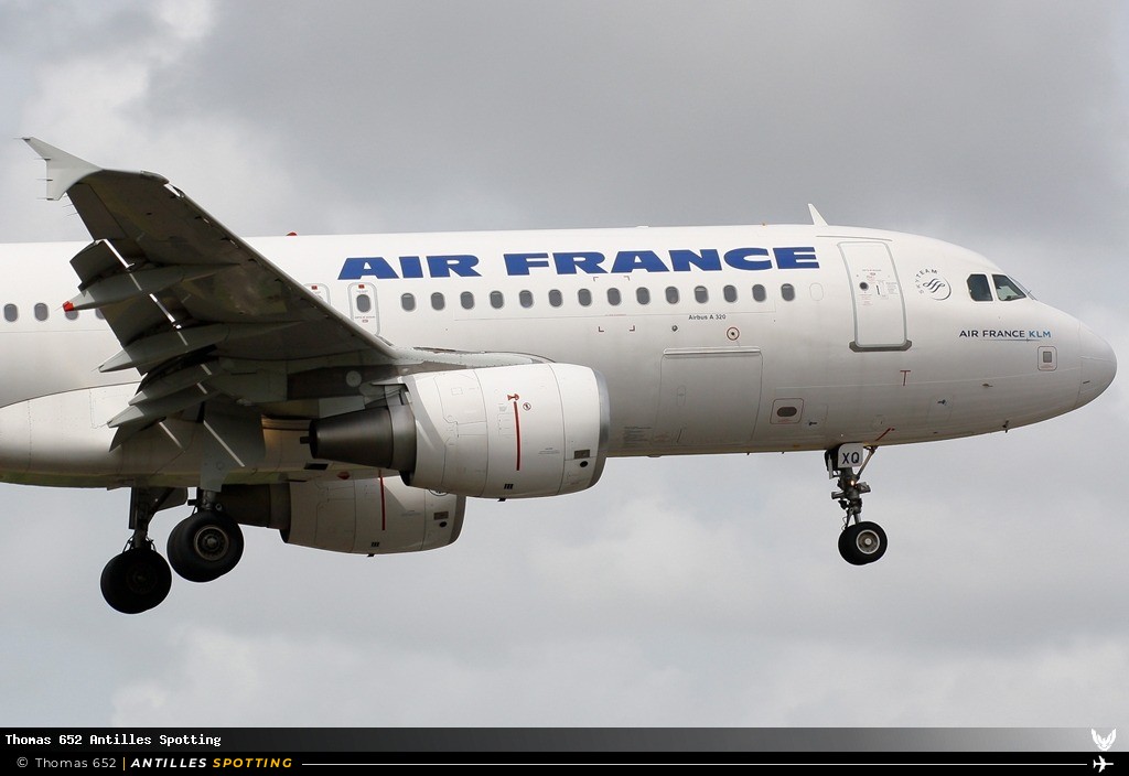 F-GKXQ · Airbus A320, Air France, Pointe-à-Pitre – Maryse Condé
