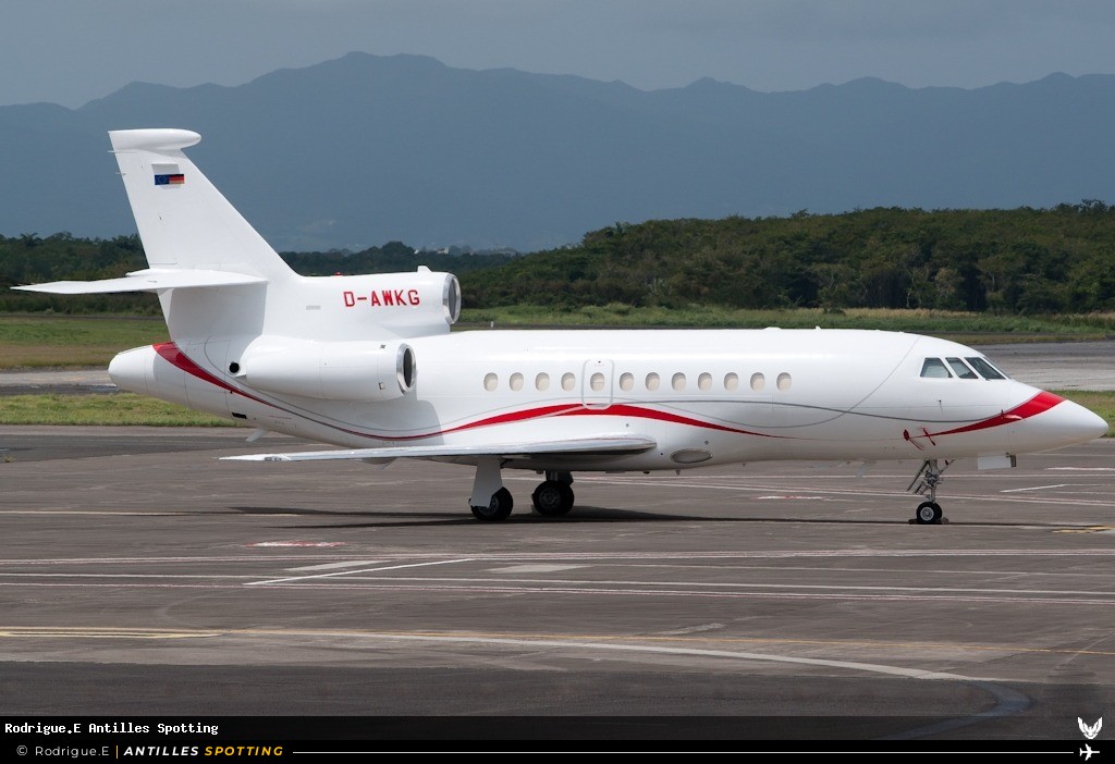 D-AWKG · Dassault Falcon 900, Privé, Pointe-à-Pitre – Maryse Condé