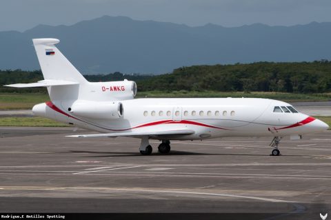 D-AWKG · Dassault Falcon 900, Pointe-à-Pitre – Maryse Condé