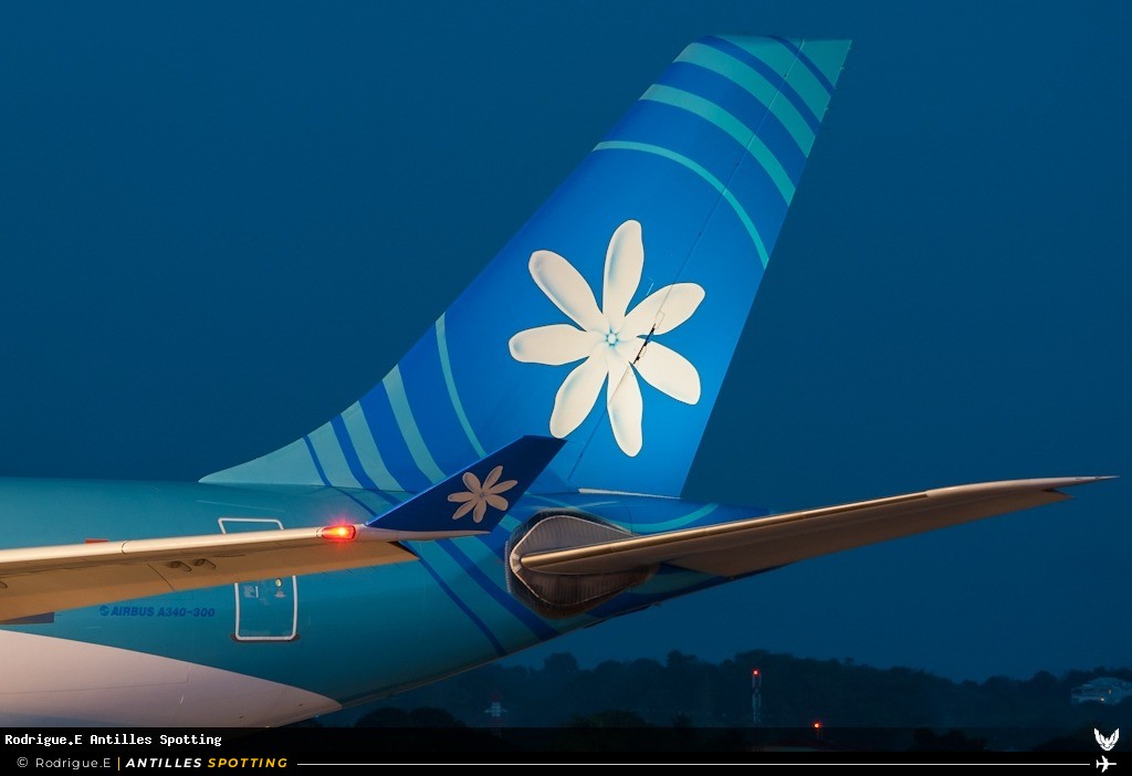 F-OSEA · Airbus A340-300, Air Tahiti Nui, Pointe-à-Pitre – Maryse Condé