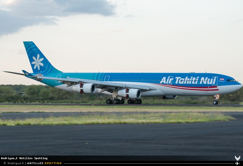 F-OSEA · Airbus A340-300, Air Tahiti Nui, Pointe-à-Pitre – Maryse Condé