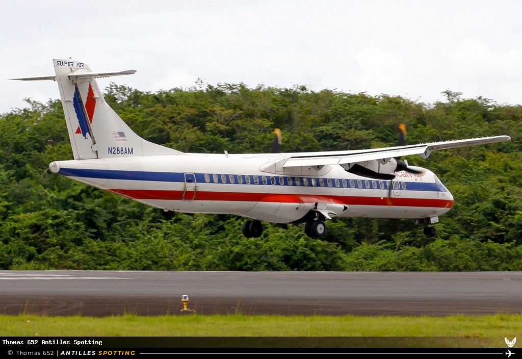 N288AM · ATR 72-200, American Eagle, Pointe-à-Pitre – Maryse Condé
