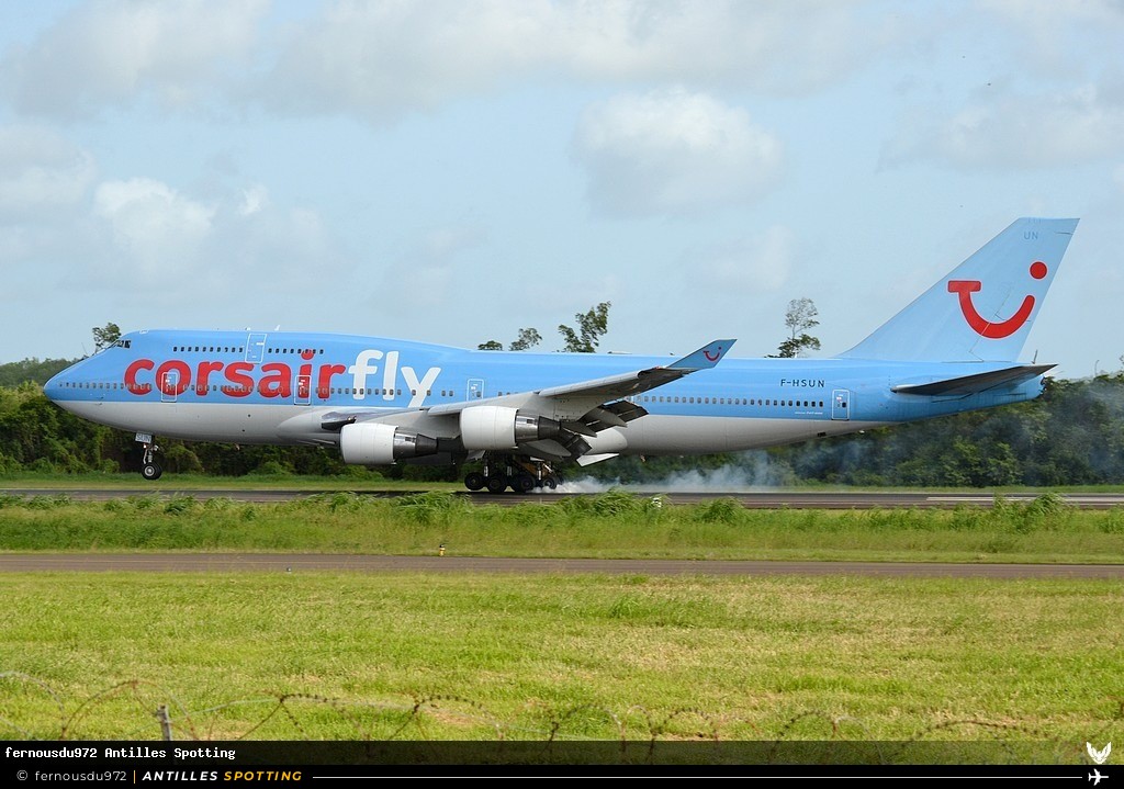 F-HSUN · Boeing 747-400, Corsairfly, Martinique – Aimé Césaire