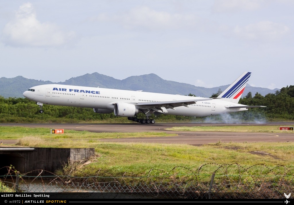 F-GSQX · Boeing 777-300ER, Air France, Martinique – Aimé Césaire