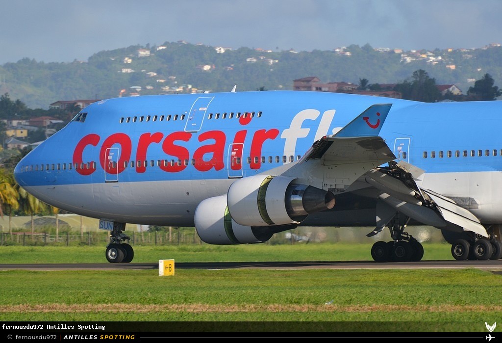 F-HSUN · Boeing 747-400, Corsairfly, Martinique – Aimé Césaire