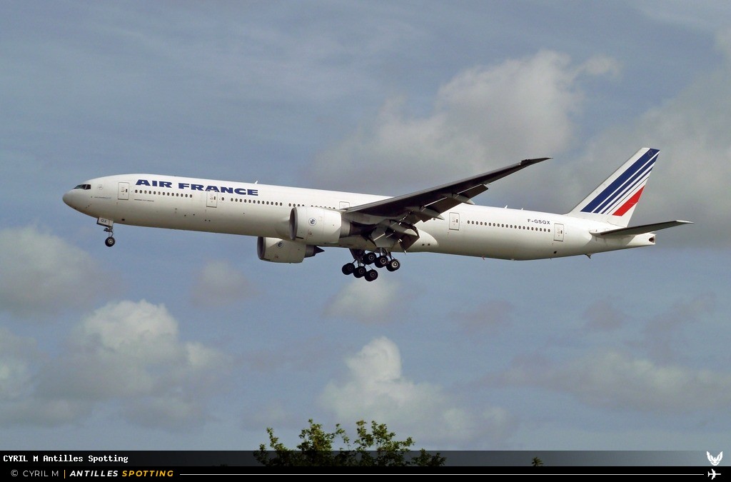 F-GSQX · Boeing 777-300ER, Air France, Martinique – Aimé Césaire