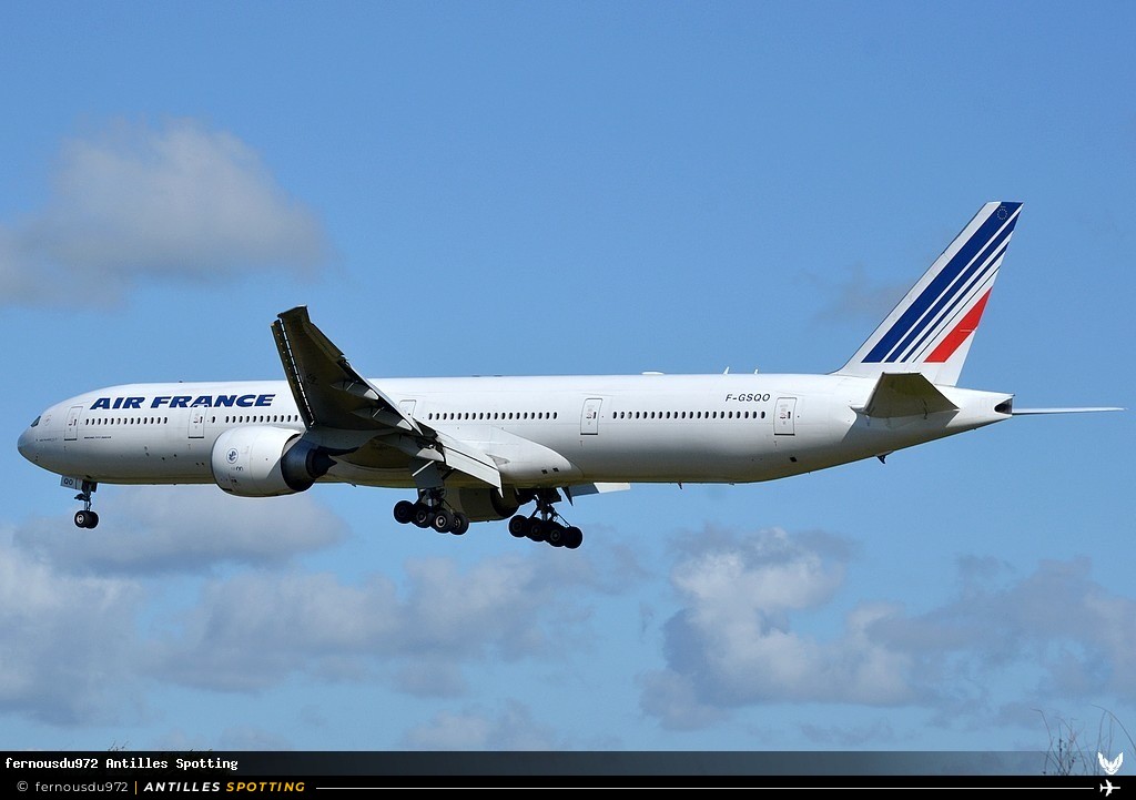 F-GSQO · Boeing 777-300ER, Air France, Martinique – Aimé Césaire