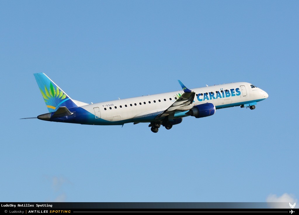 F-OSUD · Embraer E190, Air Caraïbes, Pointe-à-Pitre – Maryse Condé