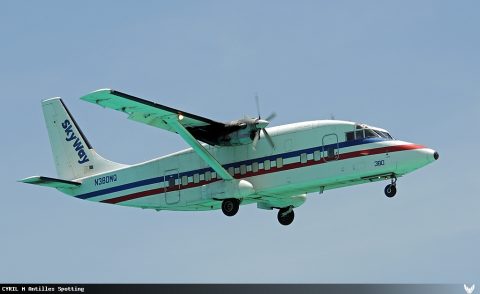 N380MQ · Short 360, Sint Maarten – Princess Juliana