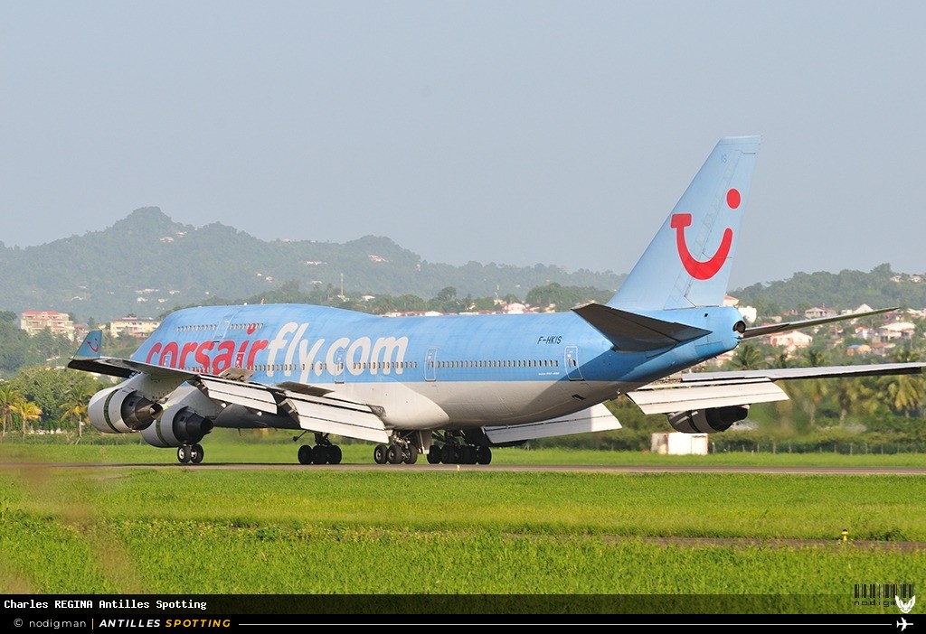 F-HKIS · Boeing 747-400, Corsairfly, Martinique – Aimé Césaire