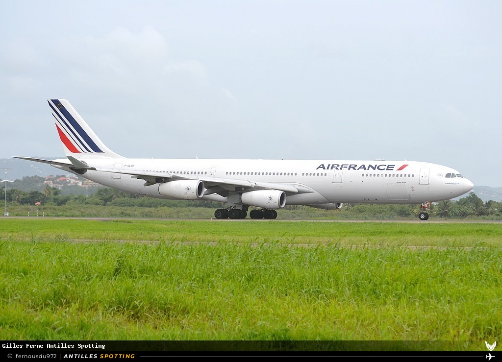 F-GLZP · Airbus A340-300, Air France, Martinique – Aimé Césaire