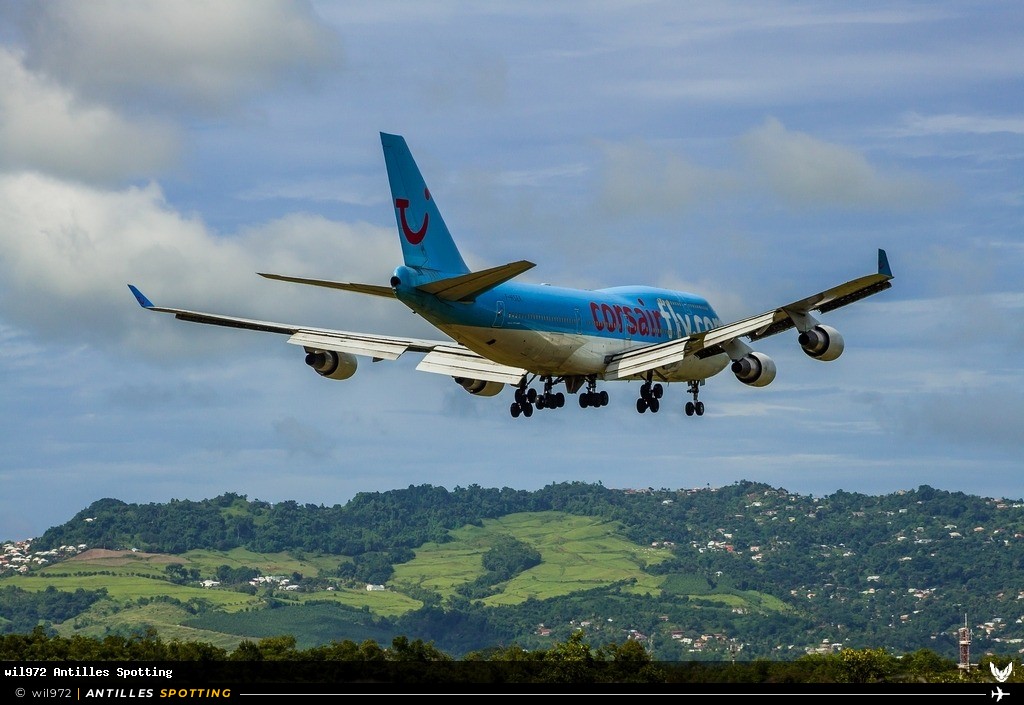 F-HSEX · Boeing 747-400, Corsairfly, Martinique – Aimé Césaire