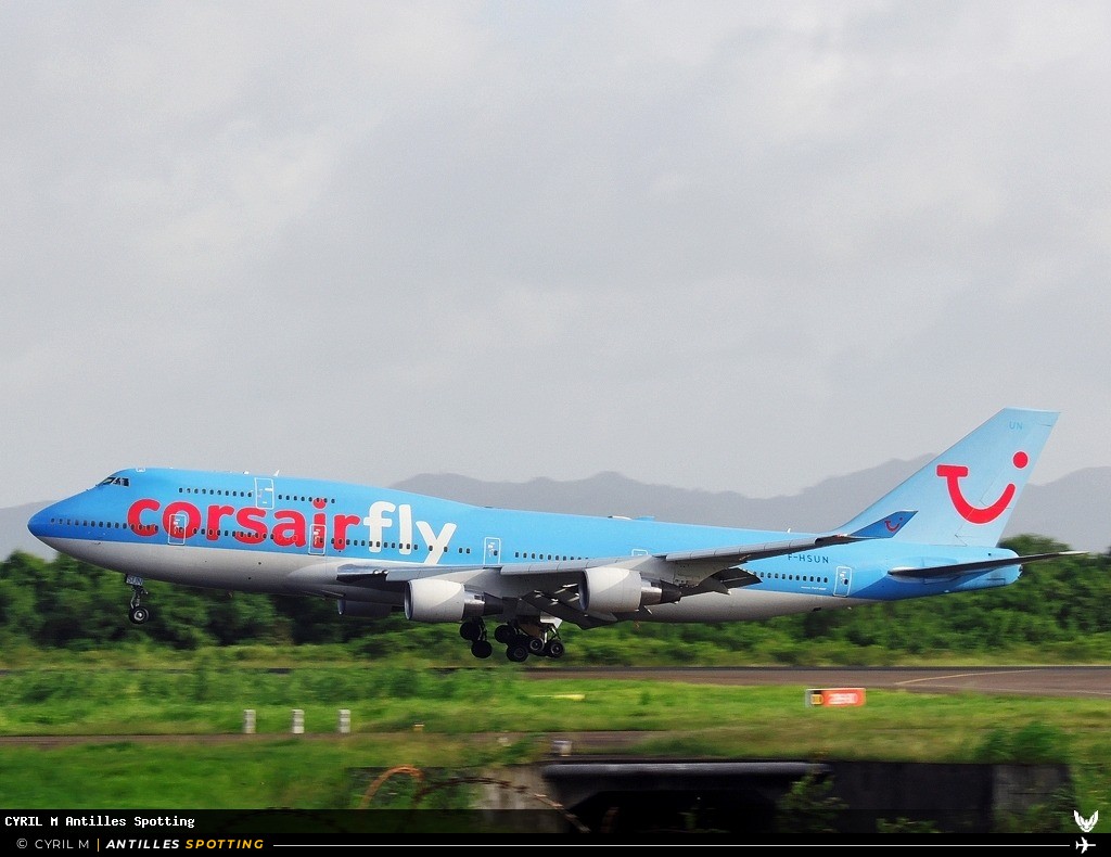 F-HSUN · Boeing 747-400, Corsairfly, Martinique – Aimé Césaire