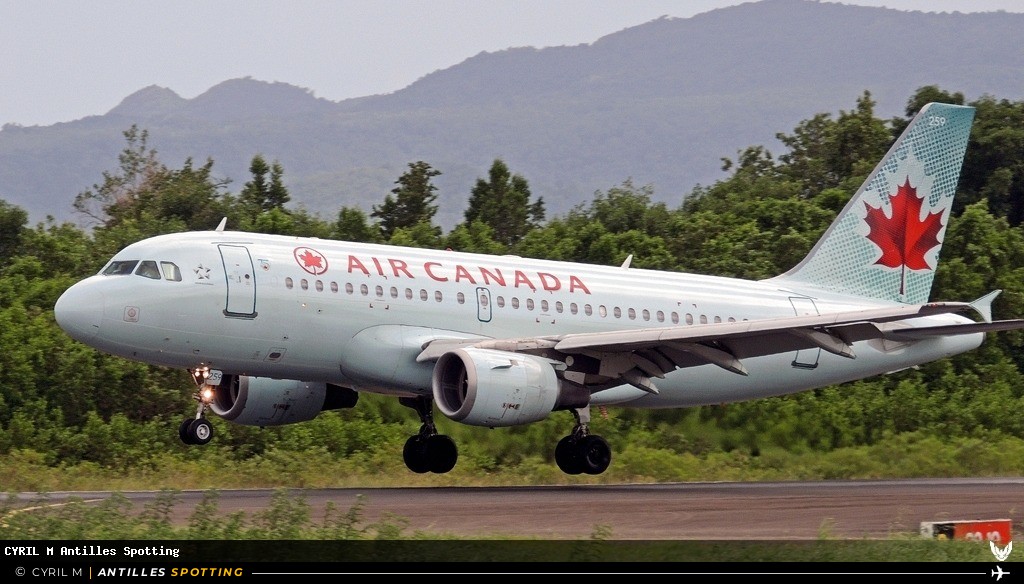 C-FYJP · Airbus A319, Air Canada, Martinique – Aimé Césaire