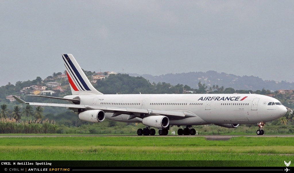 F-GLZP · Airbus A340-300, Air France, Martinique – Aimé Césaire