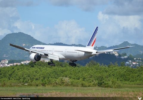 F-GSQO · Boeing 777-300ER, Martinique – Aimé Césaire