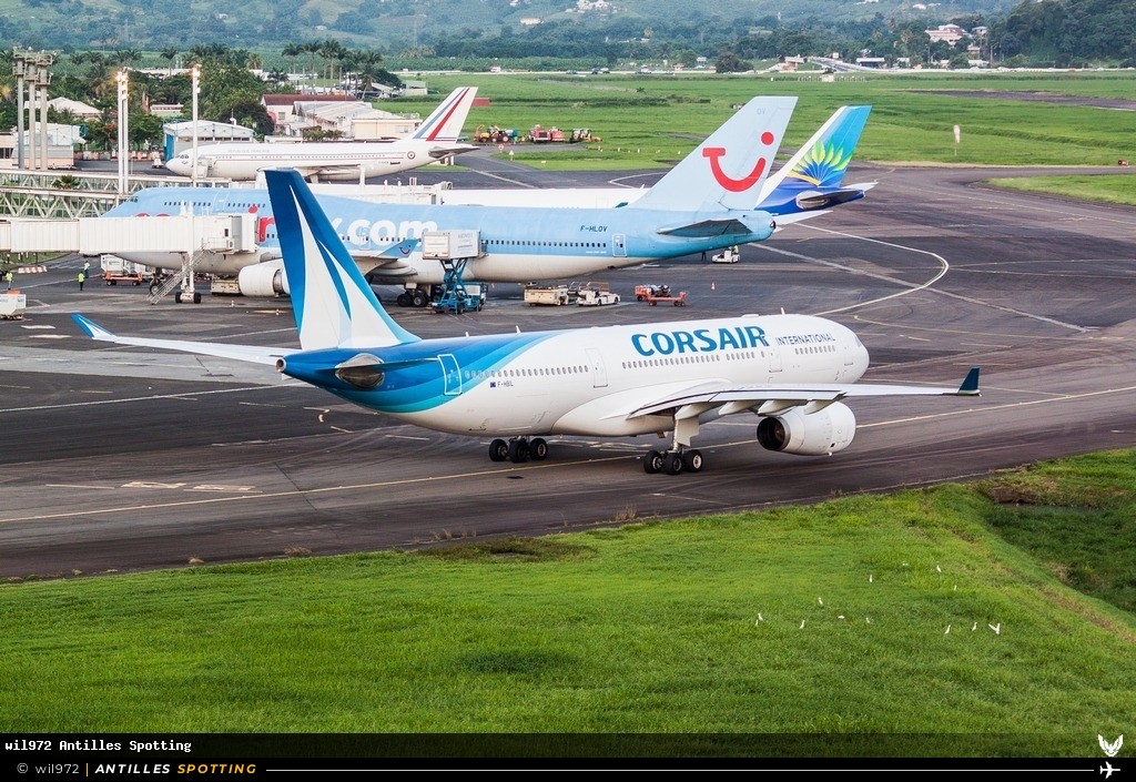 F-HBIL · Airbus A330-200, Corsair International, Martinique – Aimé Césaire