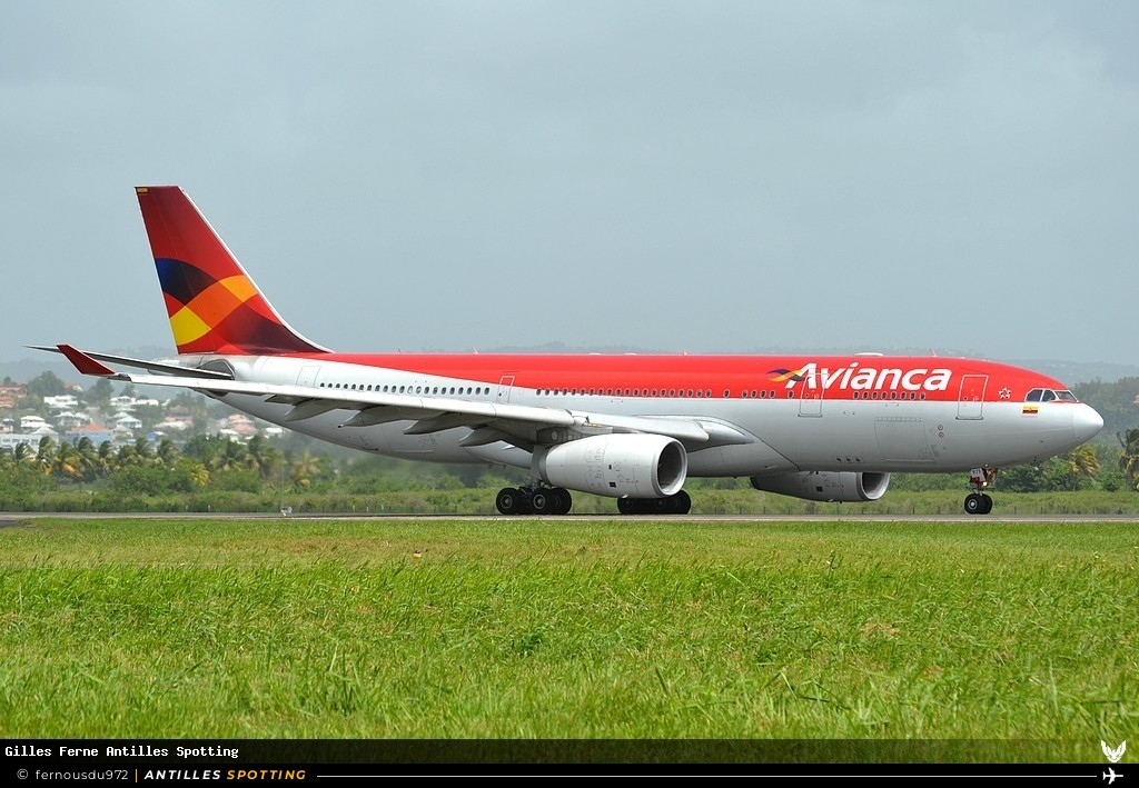 N973AV · Airbus A330-200, Avianca, Martinique – Aimé Césaire