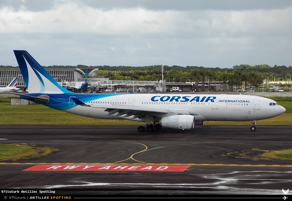F-HBIL · Airbus A330-200, Corsair International, Pointe-à-Pitre – Maryse Condé