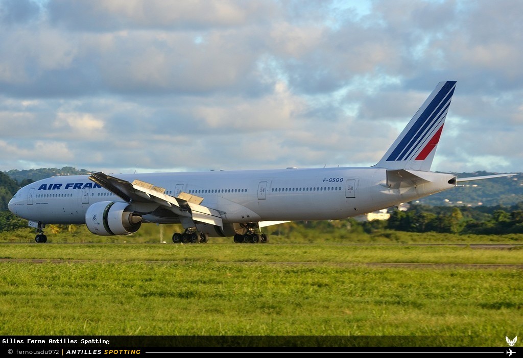 F-GSQO · Boeing 777-300ER, Air France, Martinique – Aimé Césaire
