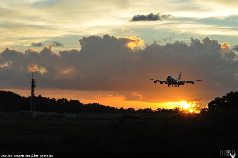 F-HSUN · Boeing 747-400, Martinique – Aimé Césaire