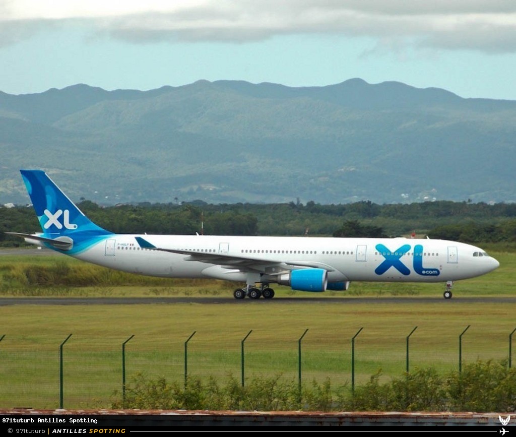 F-HXLF · Airbus A330-300, XL Airways, Pointe-à-Pitre – Maryse Condé