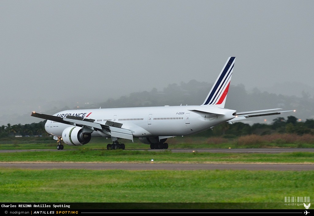 F-GSQN · Boeing 777-300ER, Air France, Martinique – Aimé Césaire