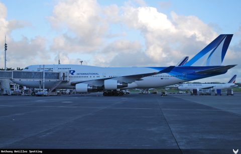 F-GTUI · Boeing 747-400, Pointe-à-Pitre – Maryse Condé