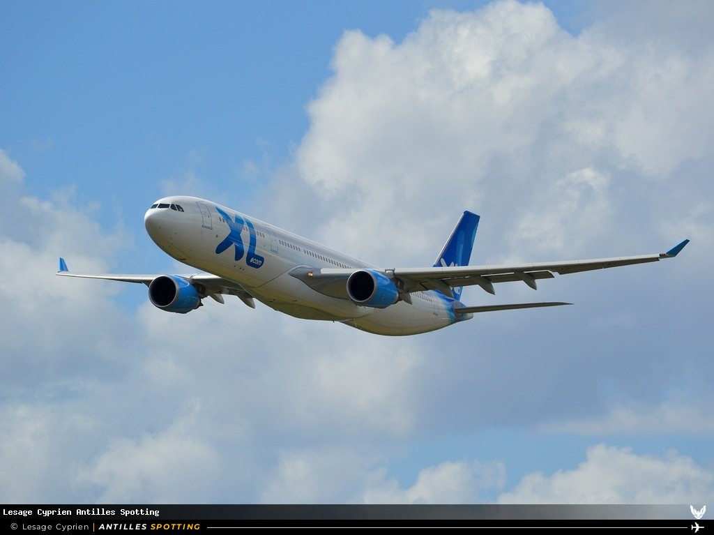 F-HXLF · Airbus A330-300, XL Airways, Martinique – Aimé Césaire
