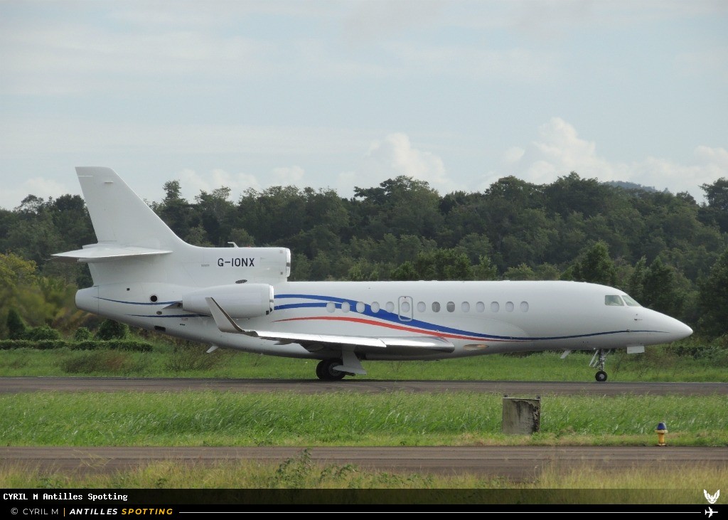 G-IONX · Dassault Falcon 7X, Privé, Martinique – Aimé Césaire