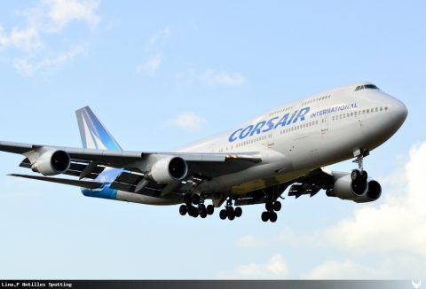 F-GTUI · Boeing 747-400, Pointe-à-Pitre – Maryse Condé