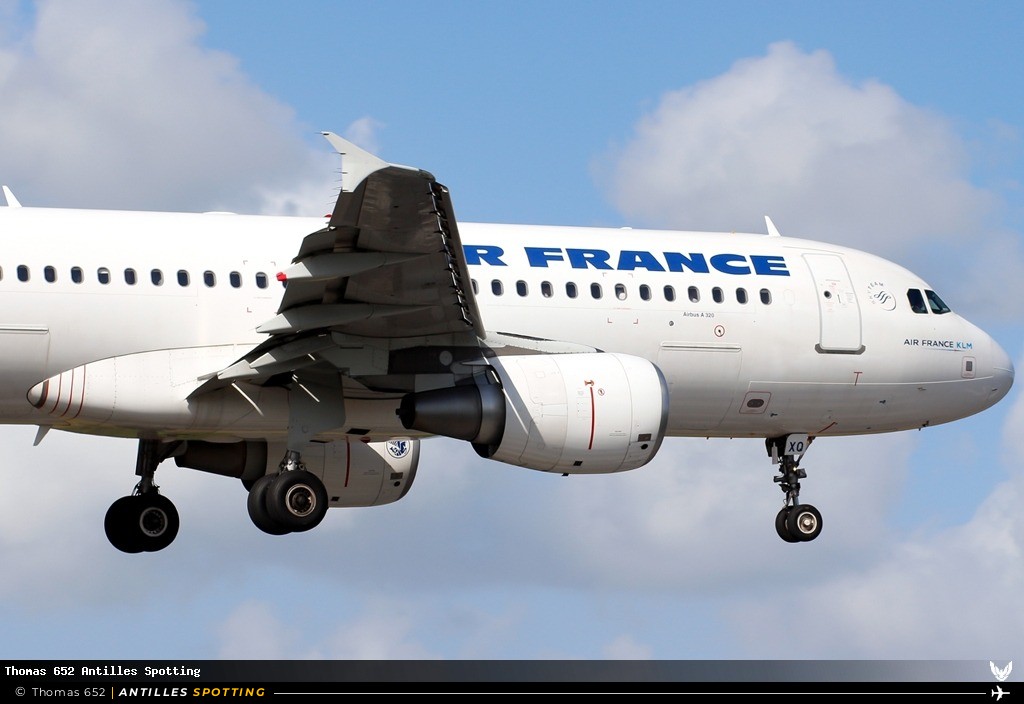 F-GKXQ · Airbus A320, Air France, Pointe-à-Pitre – Maryse Condé