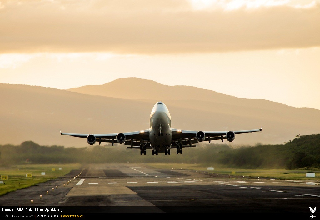 F-GIUA · Boeing 747-400, Air France Cargo, Pointe-à-Pitre – Maryse Condé