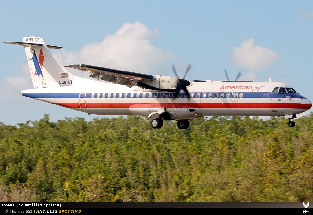 N410AT · ATR 72-200, American Eagle, Pointe-à-Pitre – Maryse Condé