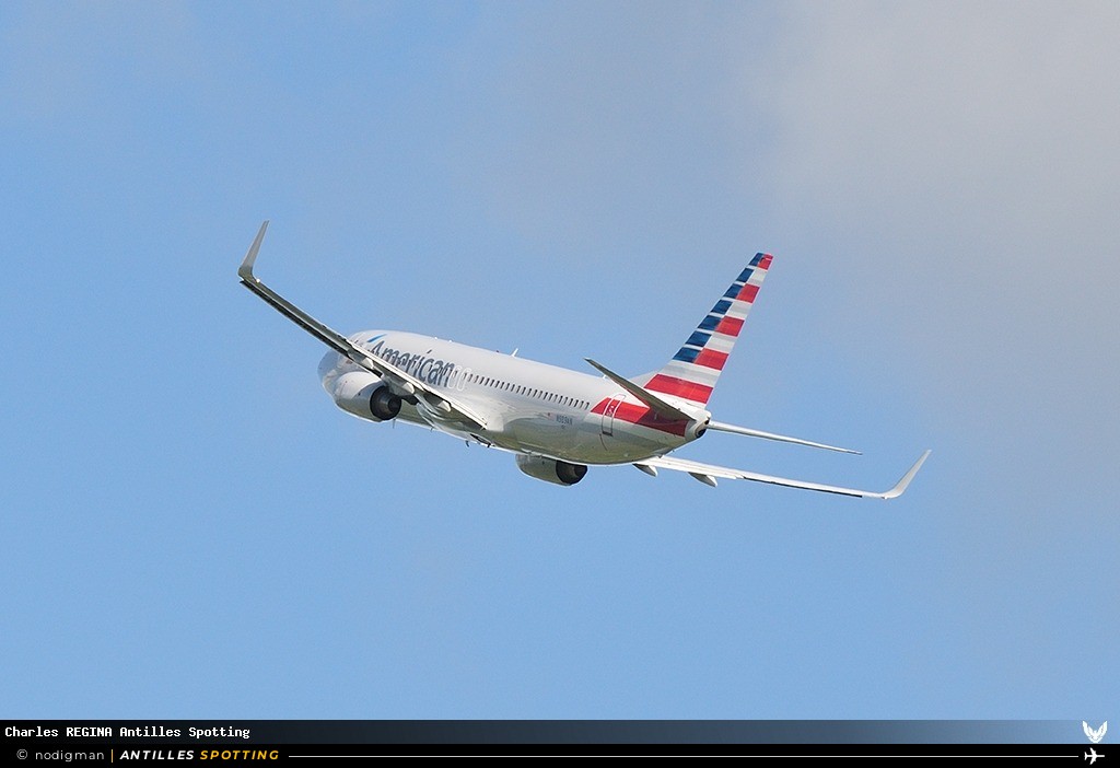N989AN · Boeing 737-800, American Airlines, Martinique – Aimé Césaire
