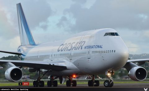 F-HSUN · Boeing 747-400, Martinique – Aimé Césaire
