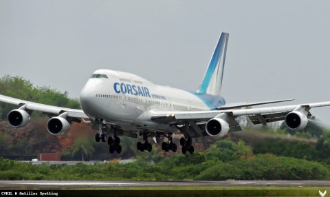 F-HSUN · Boeing 747-400, Martinique – Aimé Césaire
