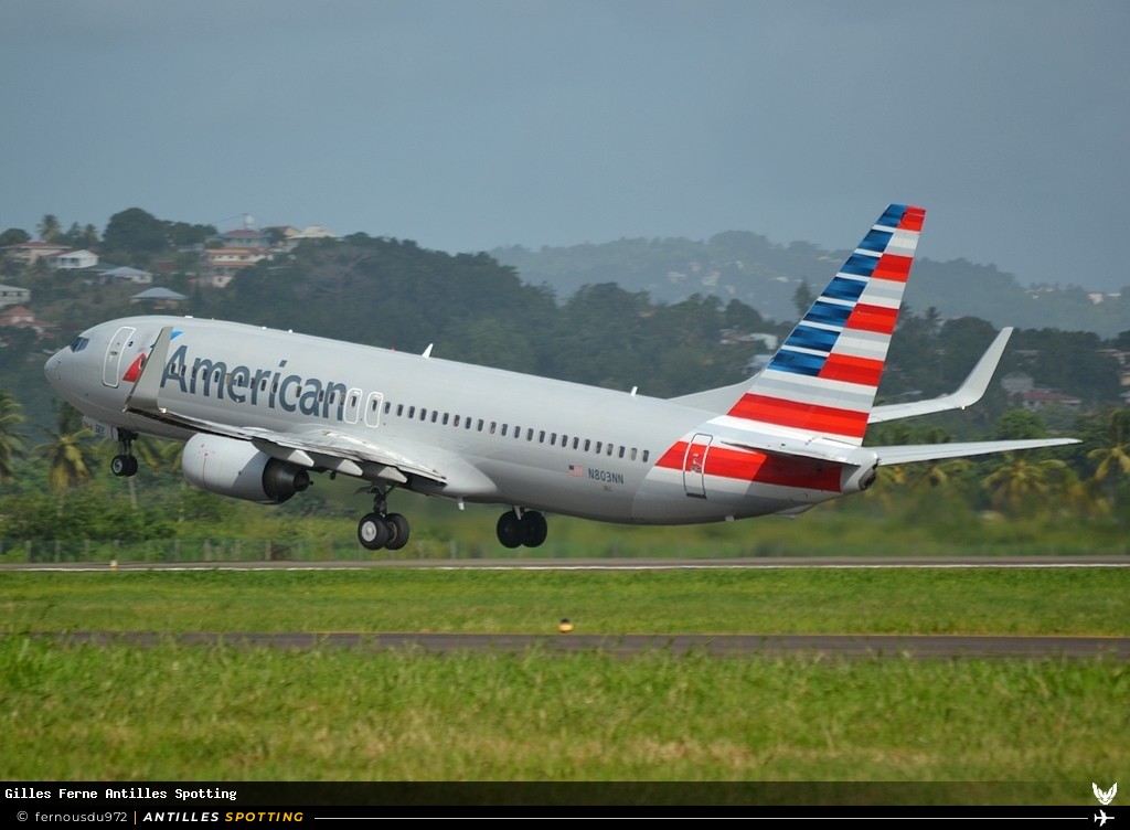 N803NN · Boeing 737-800, American Airlines, Martinique – Aimé Césaire