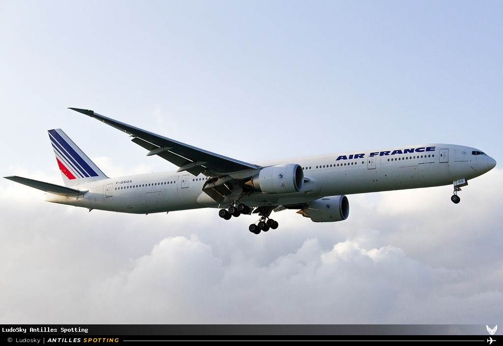 F-GSQX · Boeing 777-300ER, Air France, Martinique – Aimé Césaire