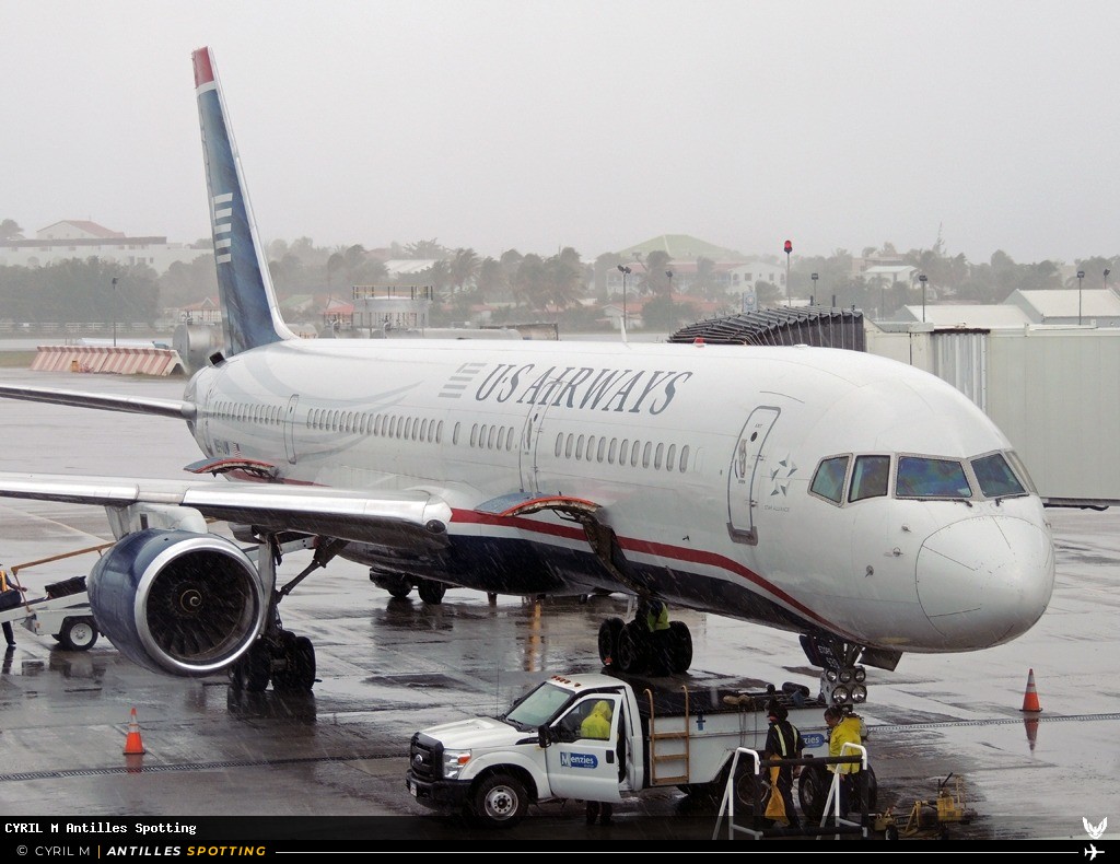 N939UW · Boeing 757-200, US Airways, Sint Maarten – Princess Juliana