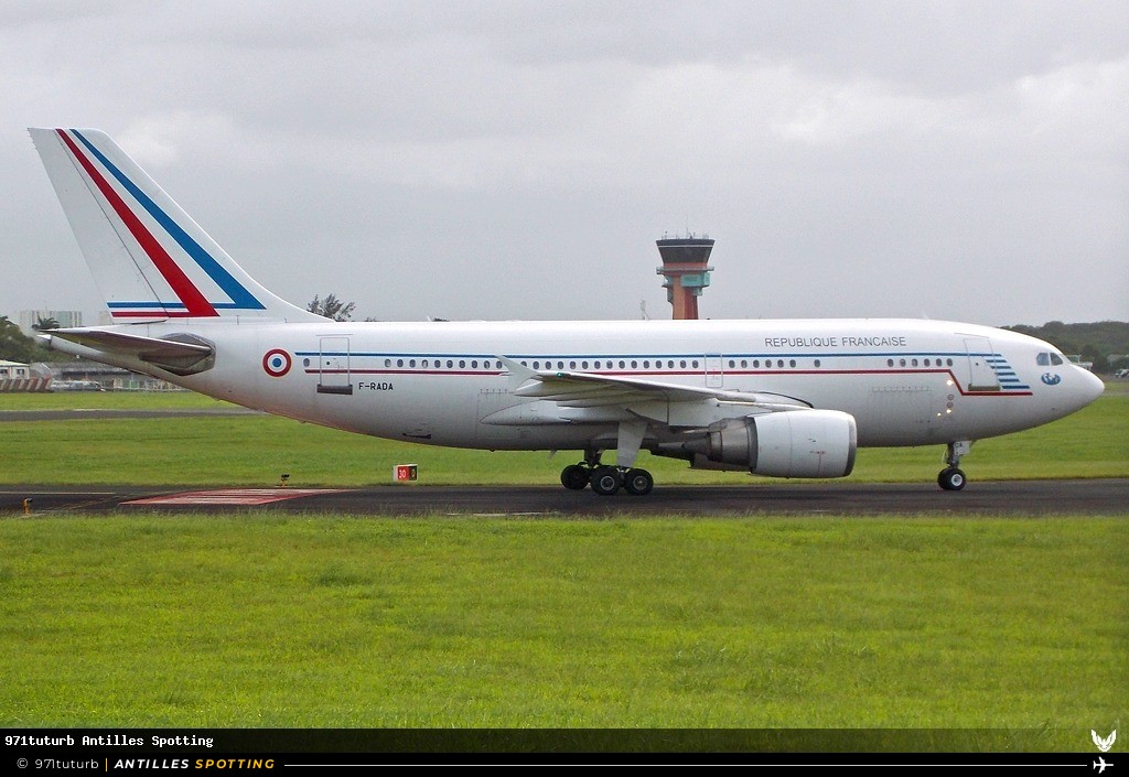 F-RADA · Airbus A310, République Française - COTAM, Pointe-à-Pitre – Maryse Condé