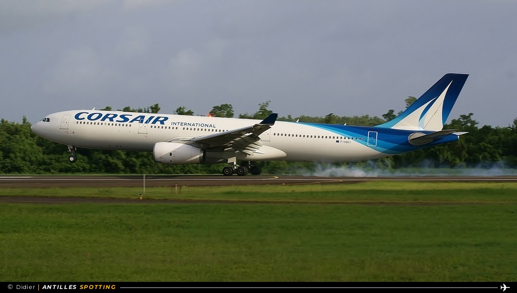 F-HSKY · Airbus A330-300, Corsair International, Martinique – Aimé Césaire