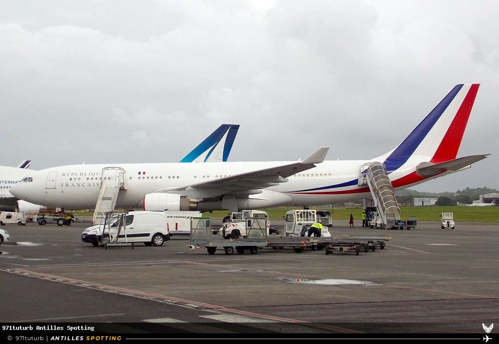 F-RARF · Airbus A330-200, République Française - COTAM, Pointe-à-Pitre – Maryse Condé